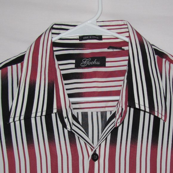 Mens' Vintage 1990s Gochu Brand 100% Polyester Button Front Shirt Size XL - Picture 4 of 6